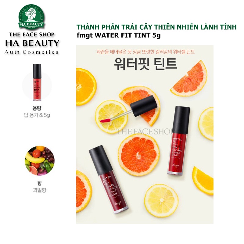 Son tint lì THE FACE SHOP fmgt WATER FIT TINT 5g