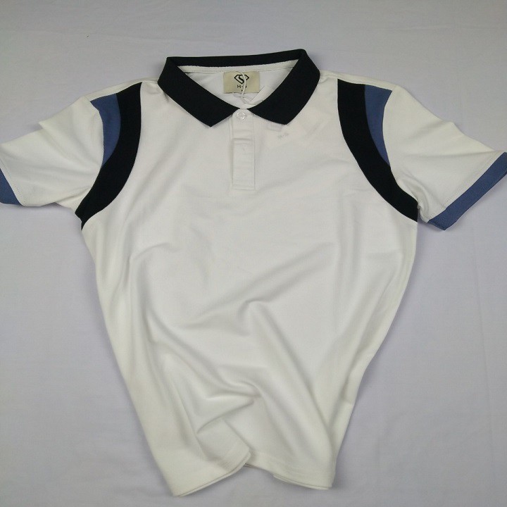 Áo Polo nam chính hiệu cổ bẻ phối UCO vải cá sấu Cotton xuất xịn,chuẩn form,sang trọng-lịch lãm màu TRẮNG P44 - POLO