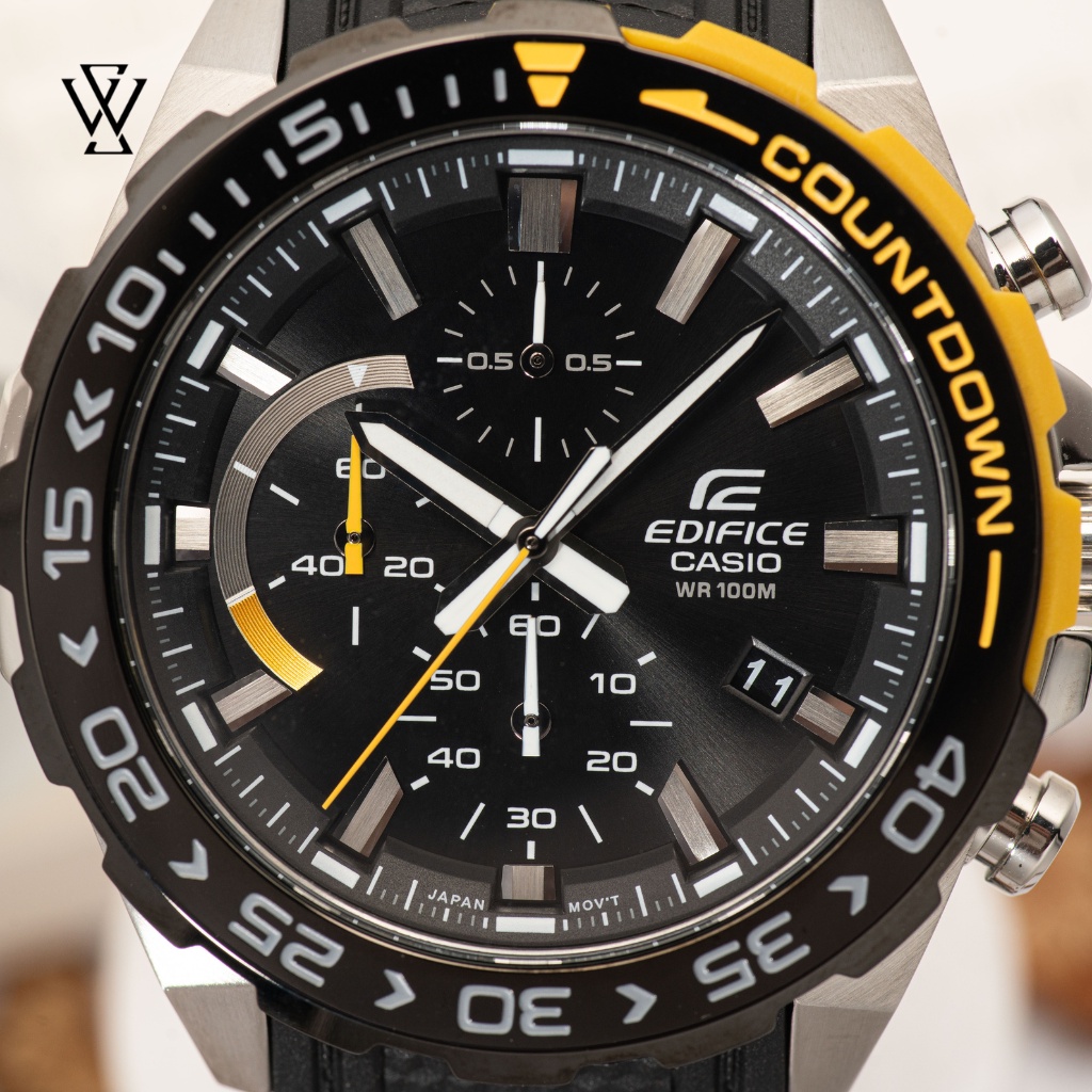 Đồng Hồ Quartz Nam Casio Edifice WATCHSTORE EFR-566PB-1AVUDF, Mặt Kính Khoáng 43mm, Dây Nhựa, Vỏ Thép Không Gỉ