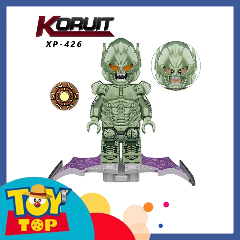 Lắp ráp ghép Spiderman người nhện Goblin Doctor Strange Mysterio trong phim No Way Home xếp hình KT1055