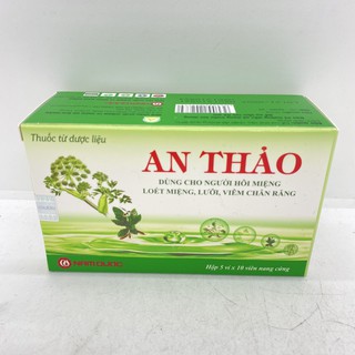 Viên uống nhiệt miệng An Thảo hộp 5 vỉ x 10 viên nang cứng