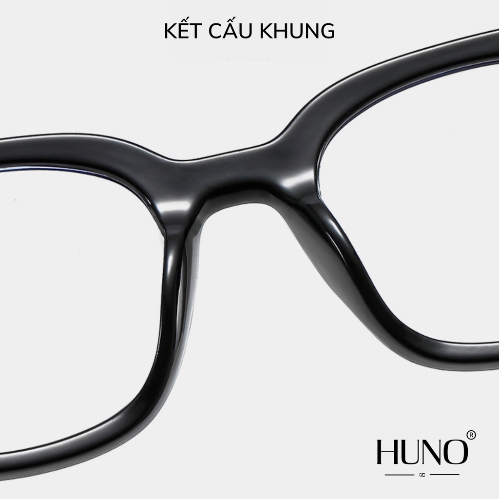 Kính râm nam, nữ HUNO HOT 2023 thiết kế FORM vuông vắn cùng với hai chấm tạo điểm cuốn hút cho kính - KR43