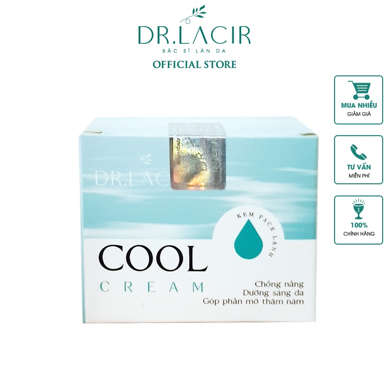 Kem dưỡng da chống nắng,cấp ẩm,làm trắng da ban ngày Mini Cool Cream DR.LACIR hộp 5g DR601