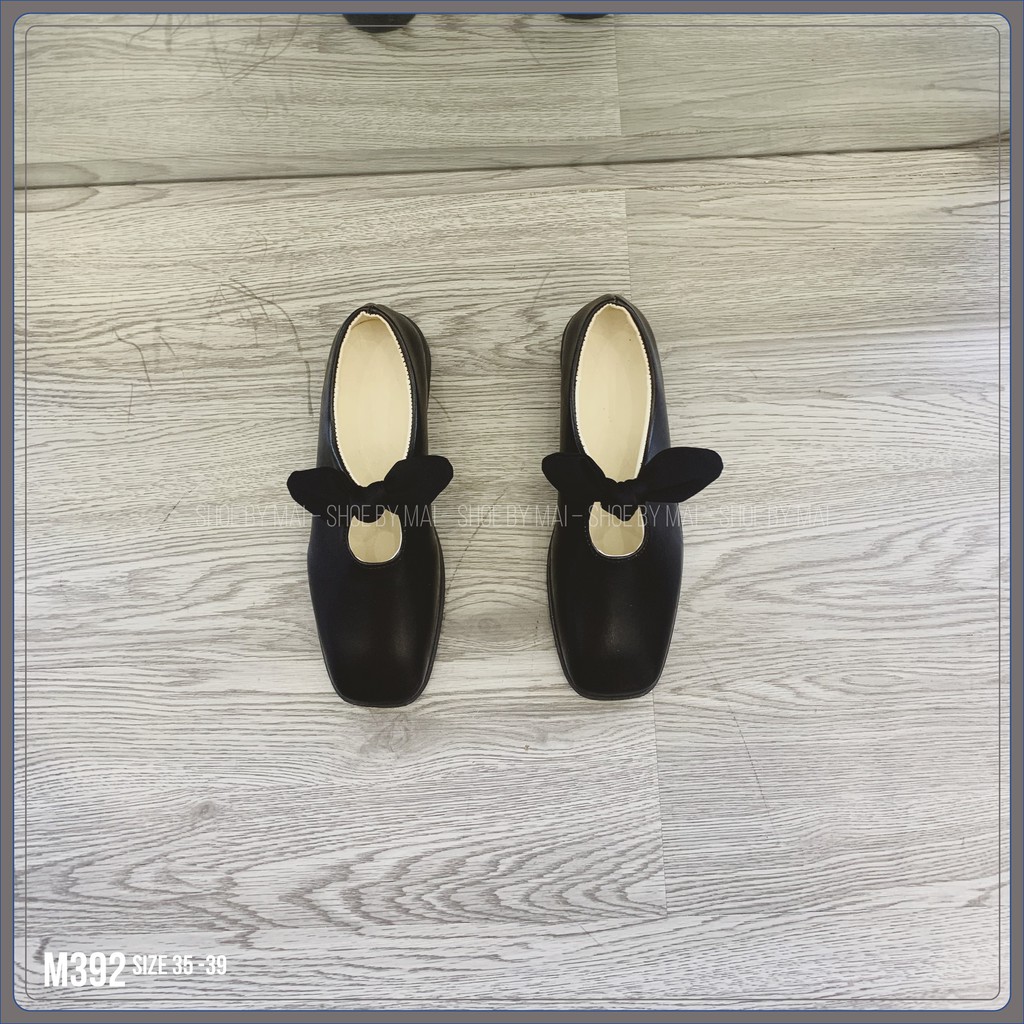 Giày búp bê nữ gắn nơ M392 SHOEBYMAI