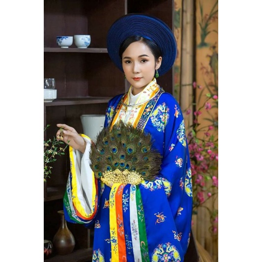 CHỌN 15 mẫu Quạt lông công 2 mặt phong thủy hầu đồng hầu thánh