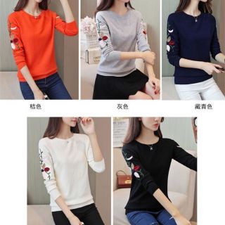 Áo len cardigan thêu hoa tay