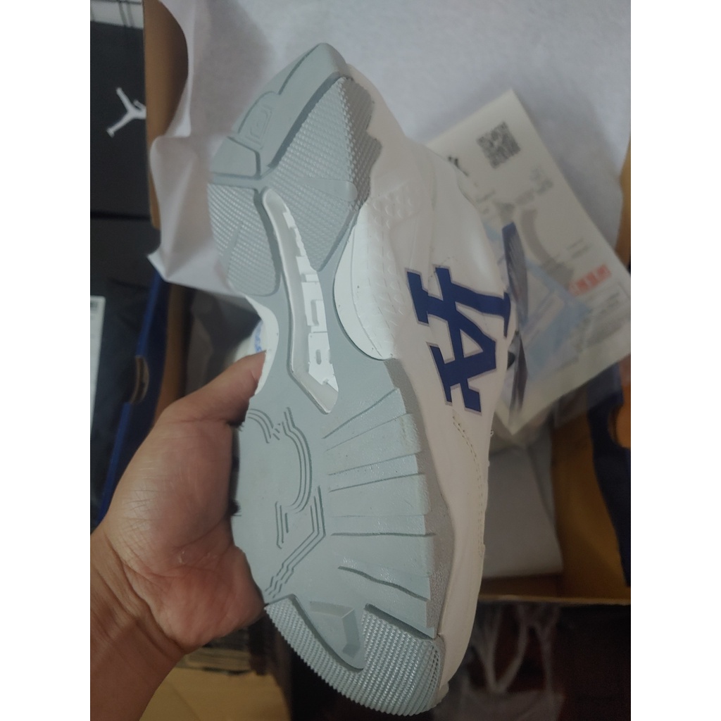 Giày Sneaker Mlb LA, Giày Thể Thao LA Da Bò Đế Cao Siêu Hot Siêu Xinh Full Size .