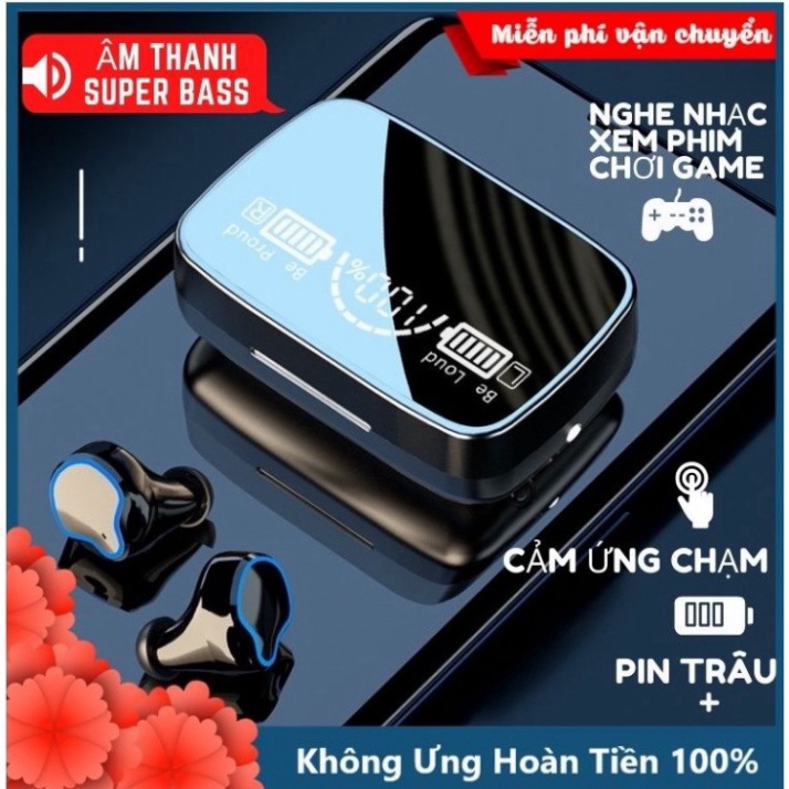 Tai Nghe Bluetooth Không Dây Thế Hệ Mới Extra Bass M9 Pro Nghe Nhạc EDM, REMIX Cực Đã Pin Siêu Trâu Dock Sạc C