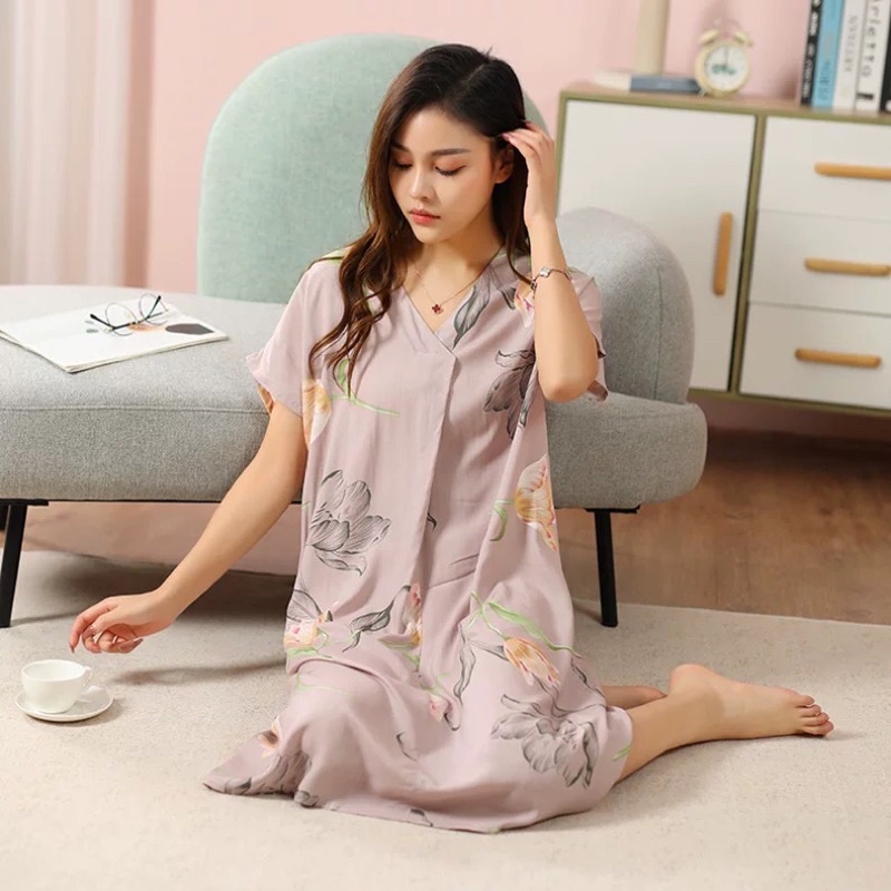 Váy lanh, váy ngủ lanh lụa freesize rộng, cực nhẹ mát