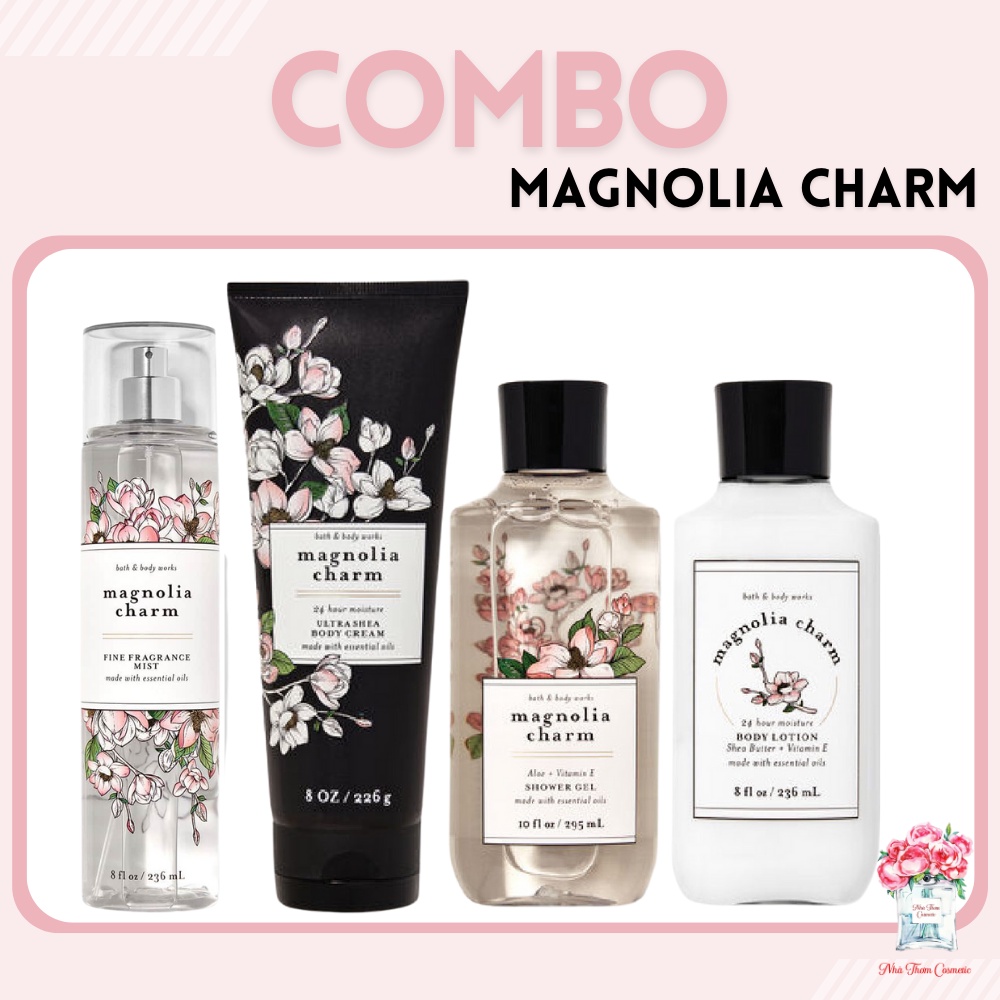 Sữa Tắm Bath & Body Works Magnolia Charm Hương Thơm Hoa Cỏ Mùa Xuân Dịu Dàng 295ml