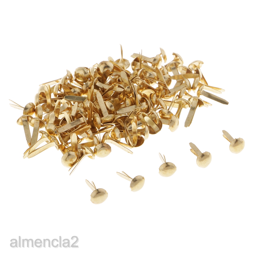 200pcs Metal Split Pins Brads Paper Fasteners DIY Scrapbooking Embellishment