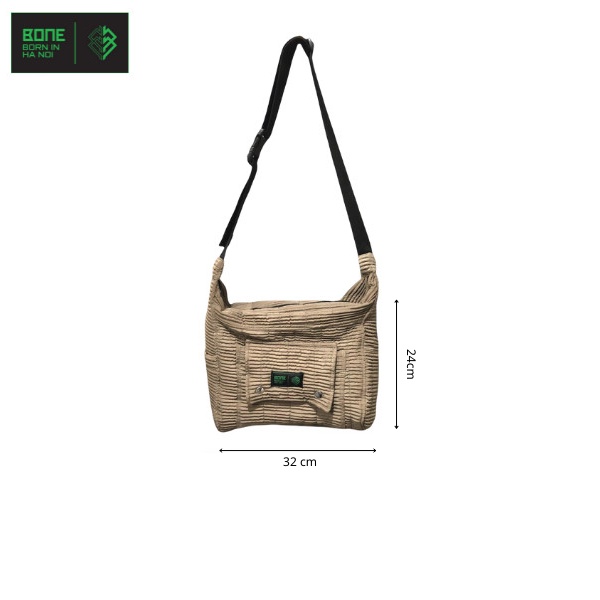 Túi đeo chéo localbrand unisex nam nữ - túi local brand chính hãng BONE Bông bag màu be
