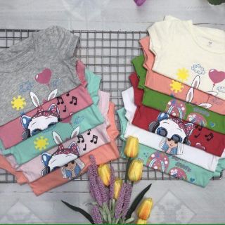 Sét 4 Áo thun cotton bé gái