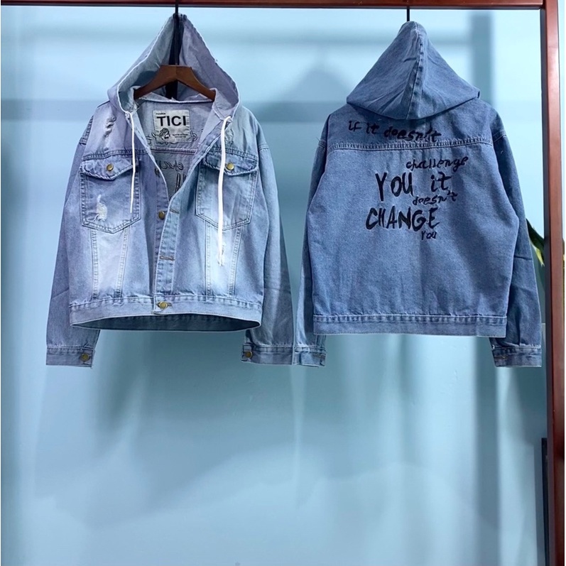 [THỜI TRANG HÈ] Áo Khoác Nữ Jean AIORI Áo Khoác Jeans Thời Trang Cao Cấp Có Nón Form Rộng Freesize Mẫu Thiết Kế Mới Nhất