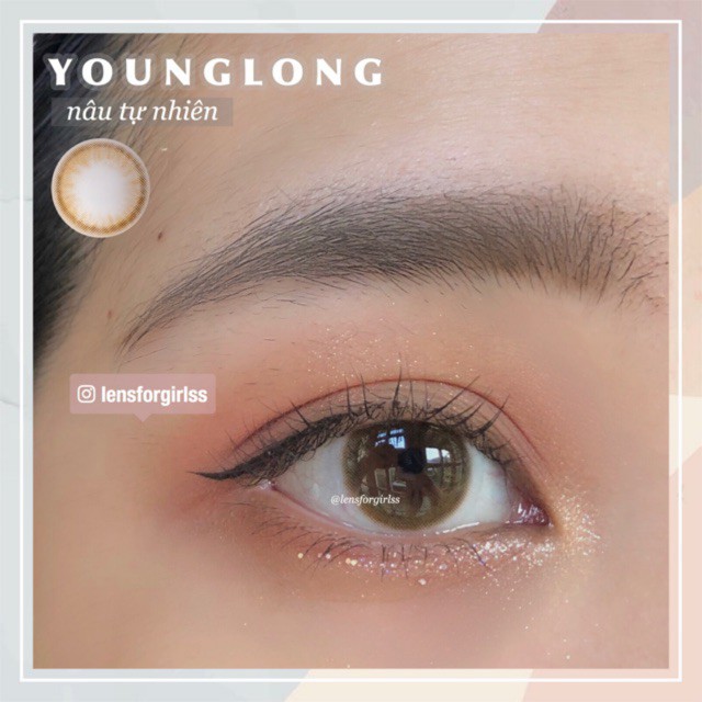 kính áp tròng cận Kính áp tròng YOUNG LONG BROWN của Lensme (Hsd 3-6 tháng)