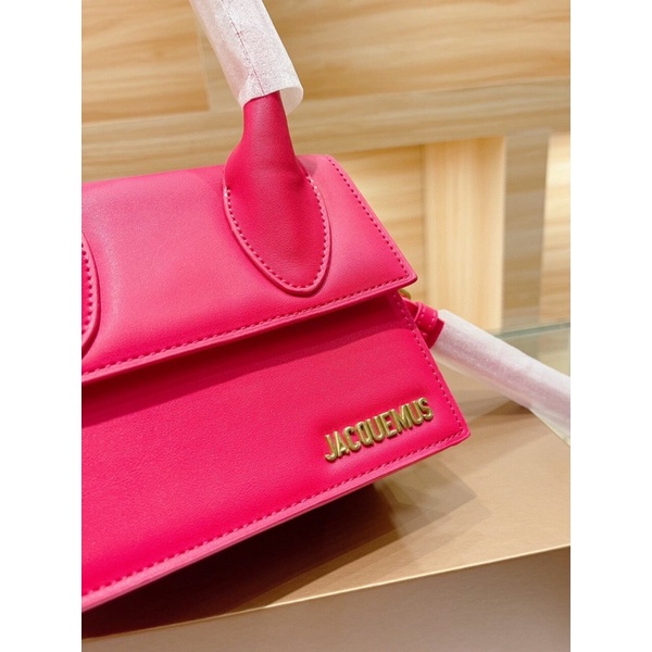 Túi xách JACQUEMUS sz 18 mẫu new 2021 chất da thật sẵn đen và cam