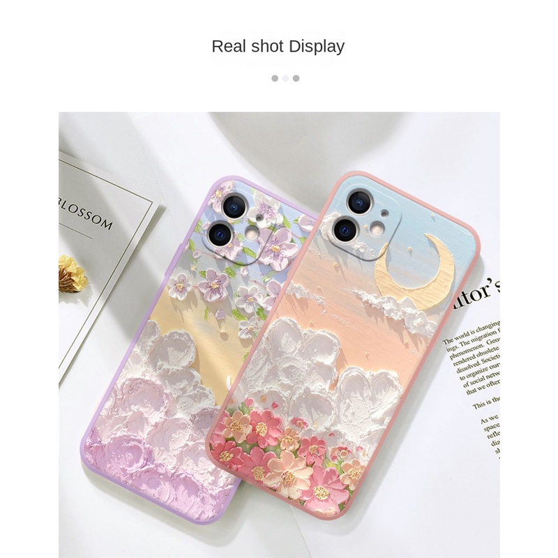 Ốp Điện Thoại Chống Sốc Họa Tiết Hoa Cho Iphone 13 Pro 11 Pro Max Xr 6s 7 8 Plus 12 Mini Pro Xs 14 Max