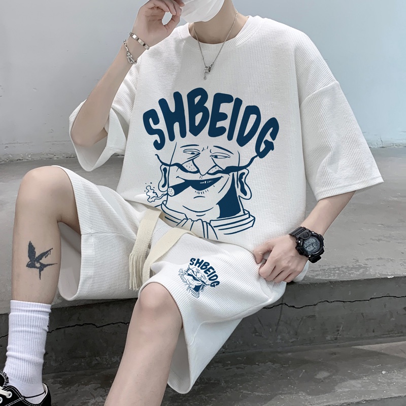 Set Áo Thun Ngắn Tay + Quần Short Thời Trang Nam