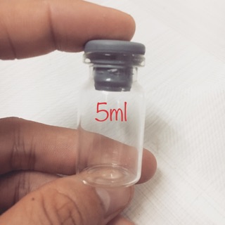 Lọ thủy tinh trong suốt 1ml 2ml 5ml nắp cao su - Chai thủy tinh trong suốt