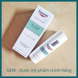Kem dưỡng giảm mụn Eucerin ProAcne Mattifying Fluid