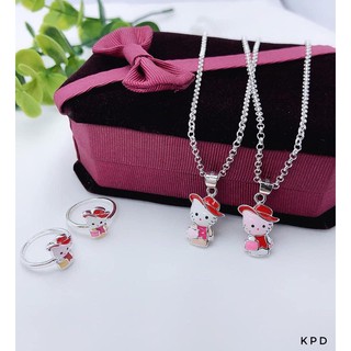 Combo dây mặt và nhẫn mèo cho bé C07240