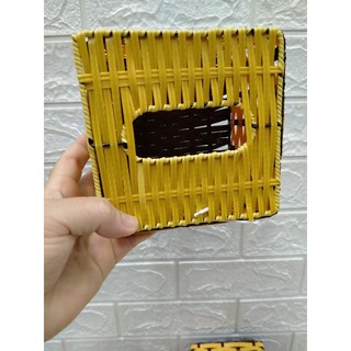 Hộp để giấy ăn vuông mây