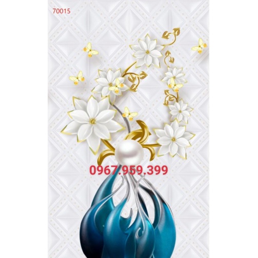 Tranh dán tường bình hoa 40x60cm