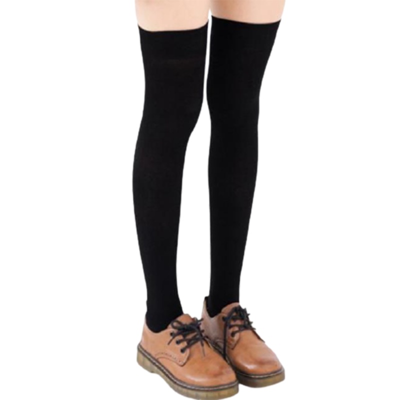 Xiangbao Vớ Dài Qua Gối Màu Trơn Có Đệm Silicone Dành Cho Nữ