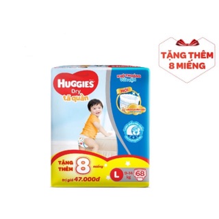Tã quần huggies m74/l68 tặng 8 miếng