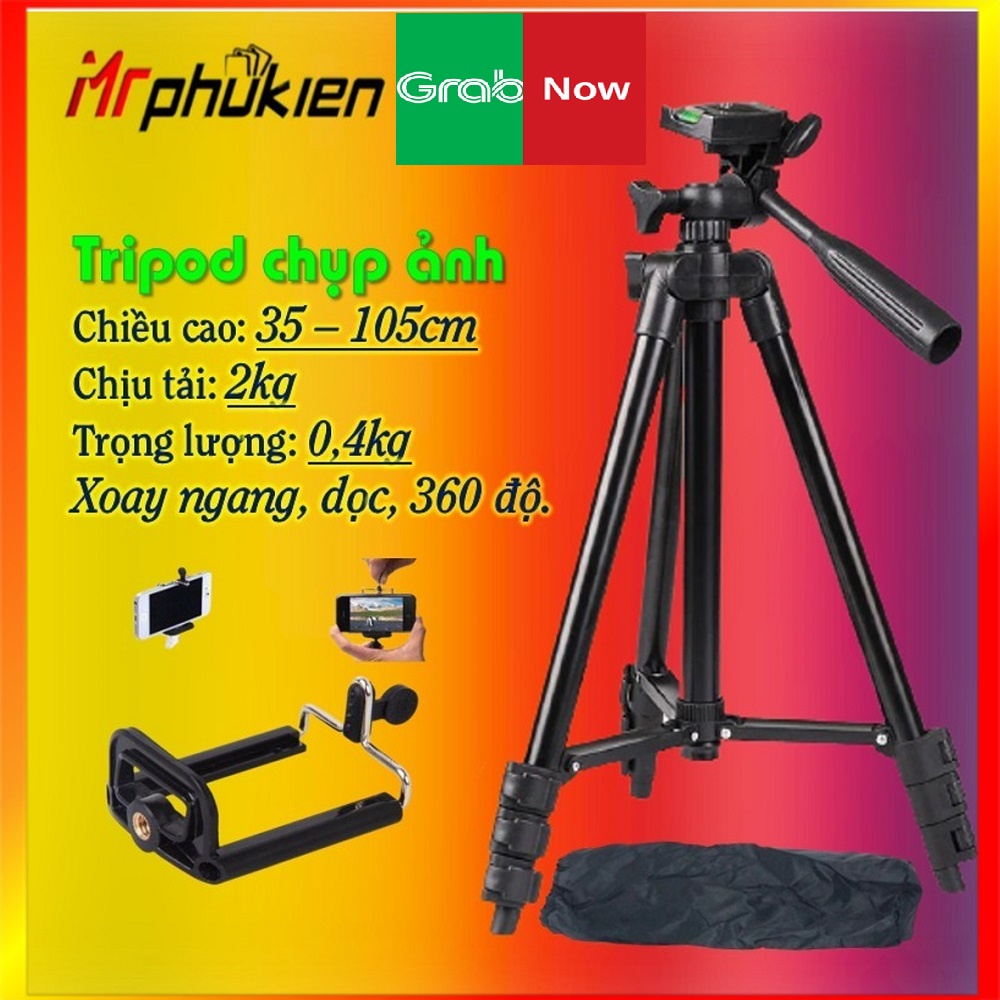 GẬY 3 CHÂN LIVESTREAM CHỤP HÌNH TỪ XA, TRIPOD CHỤP ẢNH ĐIỆN THOẠI QUAY VIDEO XẾP GỌN MS99 - MrPhukien