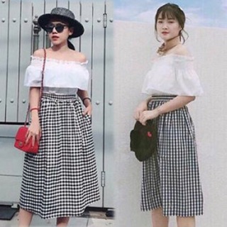 Sét trễ vai chân váy kate
