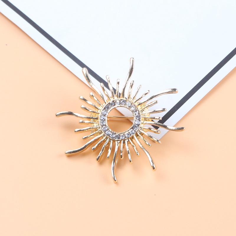 Trâm Cài Áo Kim Loại Mạ Vàng Họa Tiết Hình Học Sang Trọng Thời Trang Cho Nữ