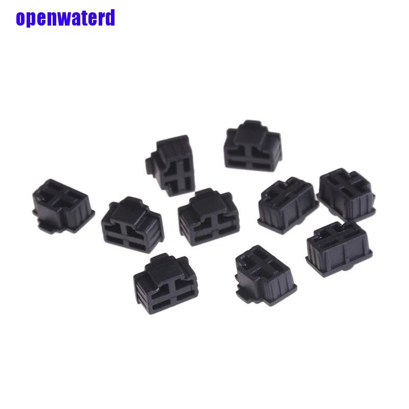 Set 10 Nắp Đậy Cổng Ethernet Rj45 Chống Bụi Màu Đen