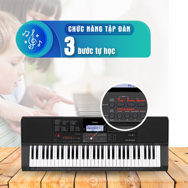 Đàn organ Casio CTX-700(ảnh thật phía sau)kèm nguồn CHÍNH HÃNG