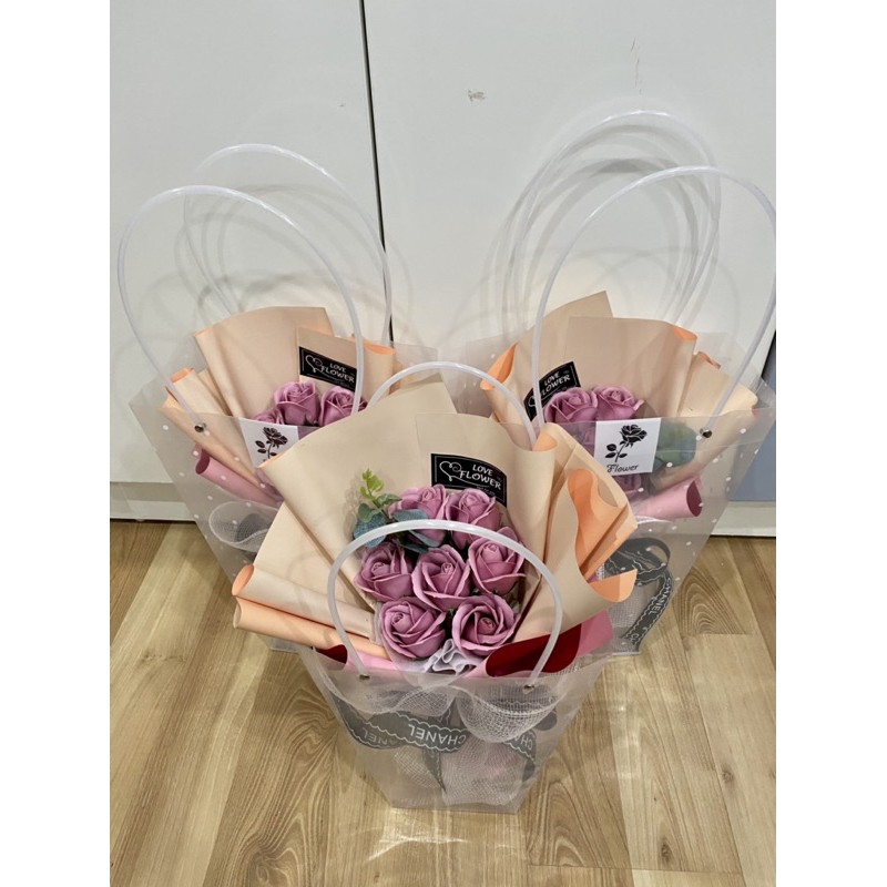 🌹  Hoa Sáp bó 7 bông tặng kèm túi như hình