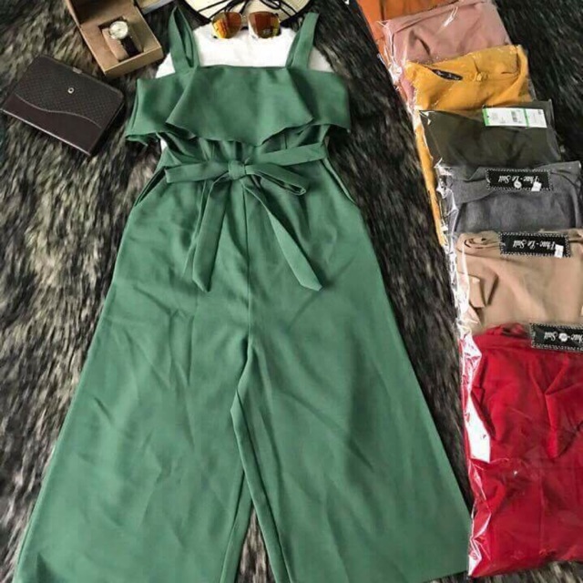 Set jum xanh rêu 2 dây , jum dài ống suông