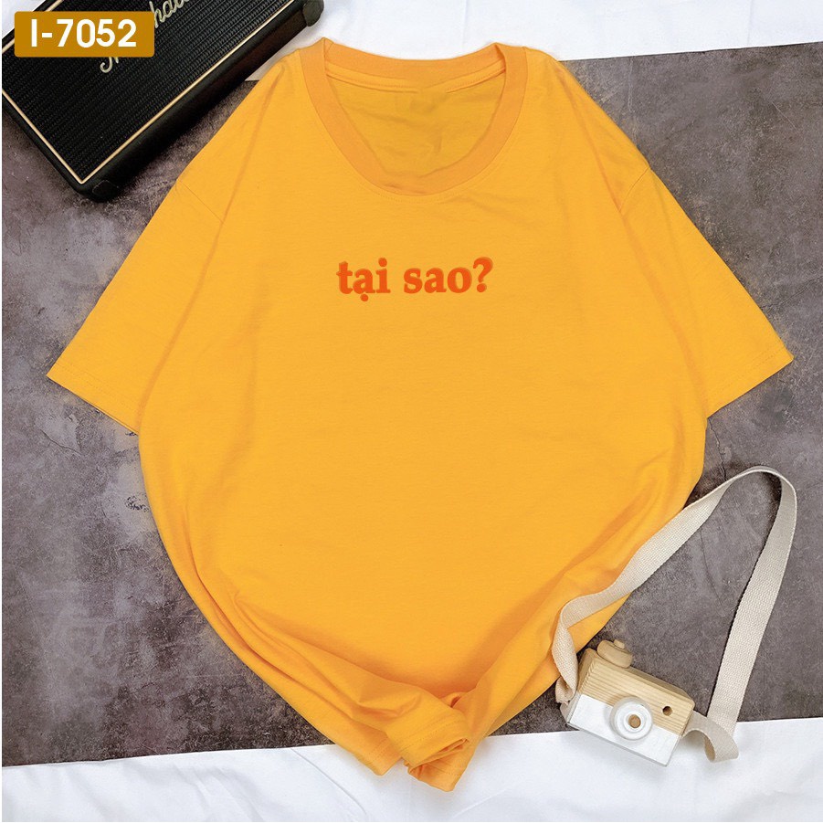Áo Phông Đôi Nam Nữ Áo Cặp Tay Ngắn TẠI SAO có cỡ lỡn