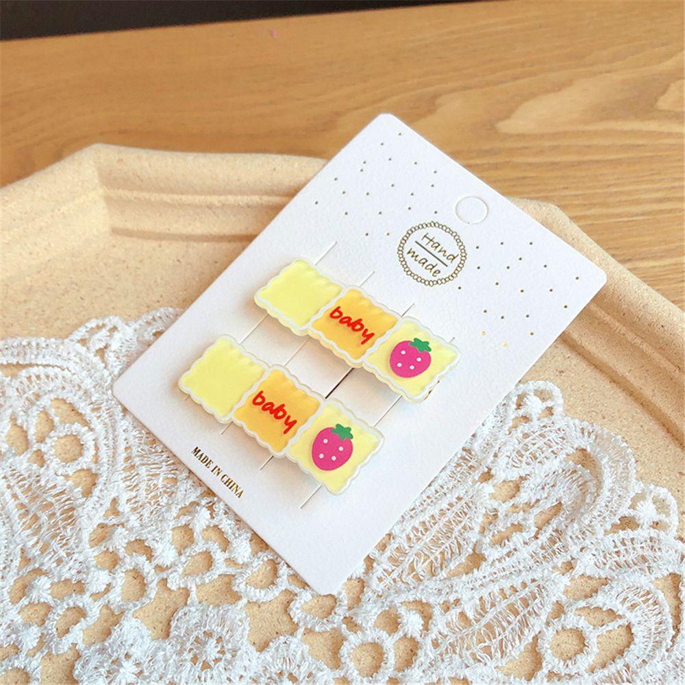 1 Cặp Kẹp Tóc Hình Trái Cây Hoạt Hình Dễ Thương Cho Bé