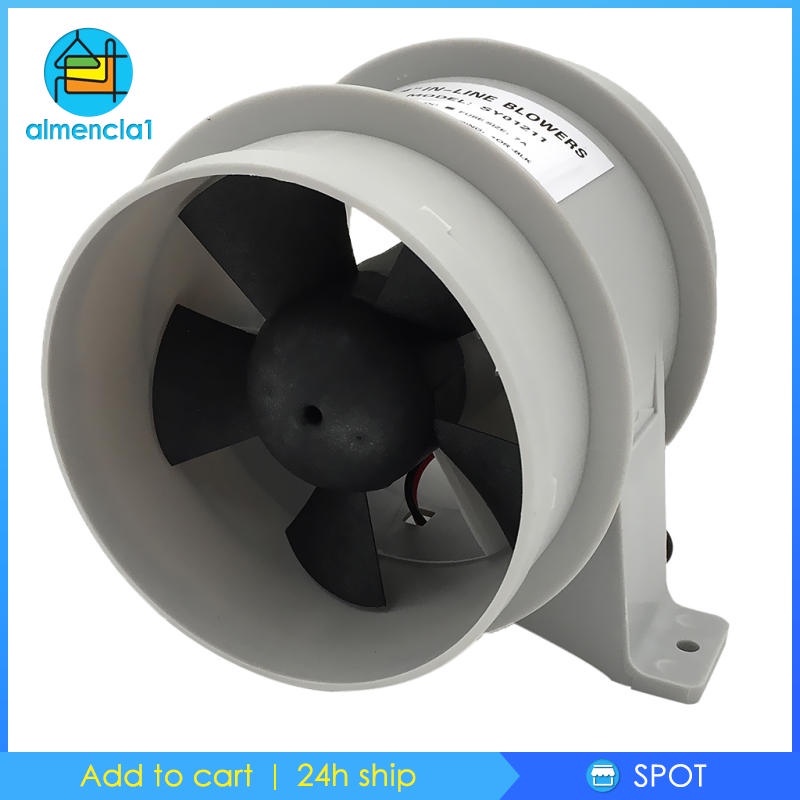 Máy thổi khí 4" 12 Volt màu trắng chống thấm nước cho tàu thuyền
 | BigBuy360 - bigbuy360.vn