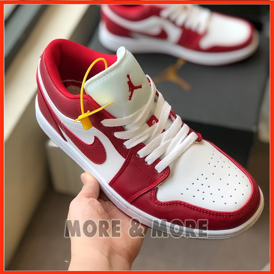 Giày Thể Thao Air Jordan 1 Low Gym Red Đỏ trắng chuẩn xác Sneaker Nam Nữ