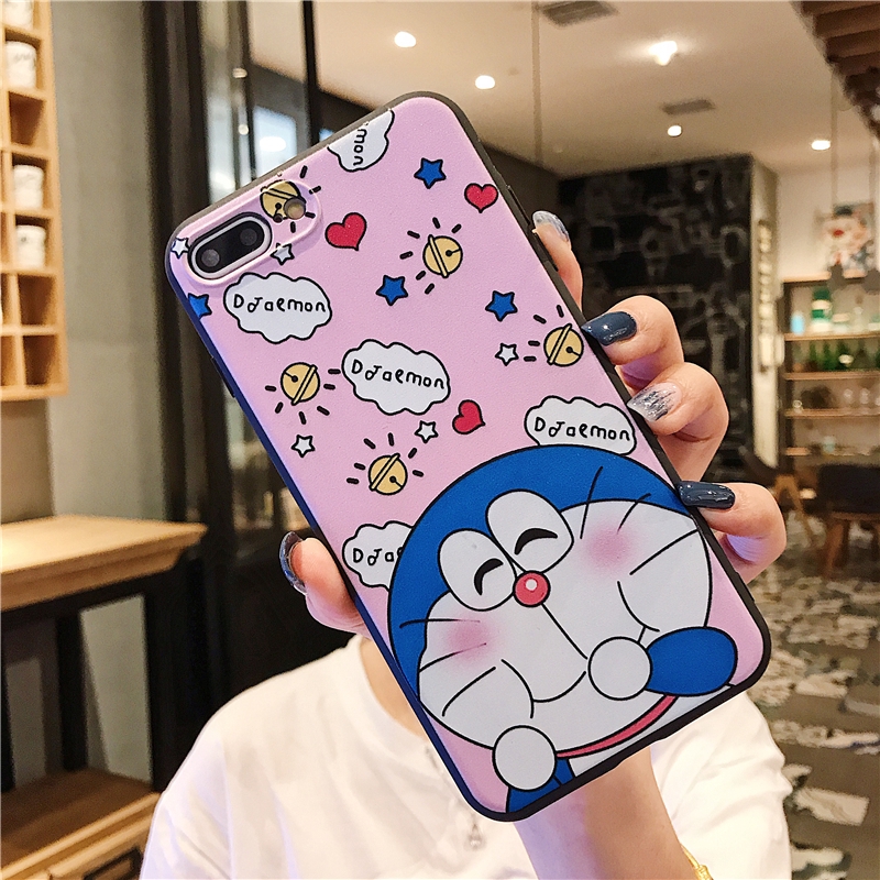 Ốp điện thoại in hình Doraemon dễ thương cho Samsung J2 J7 J5 Prime Pro J4 J6 Plus J8 2018 Note 10 Plus