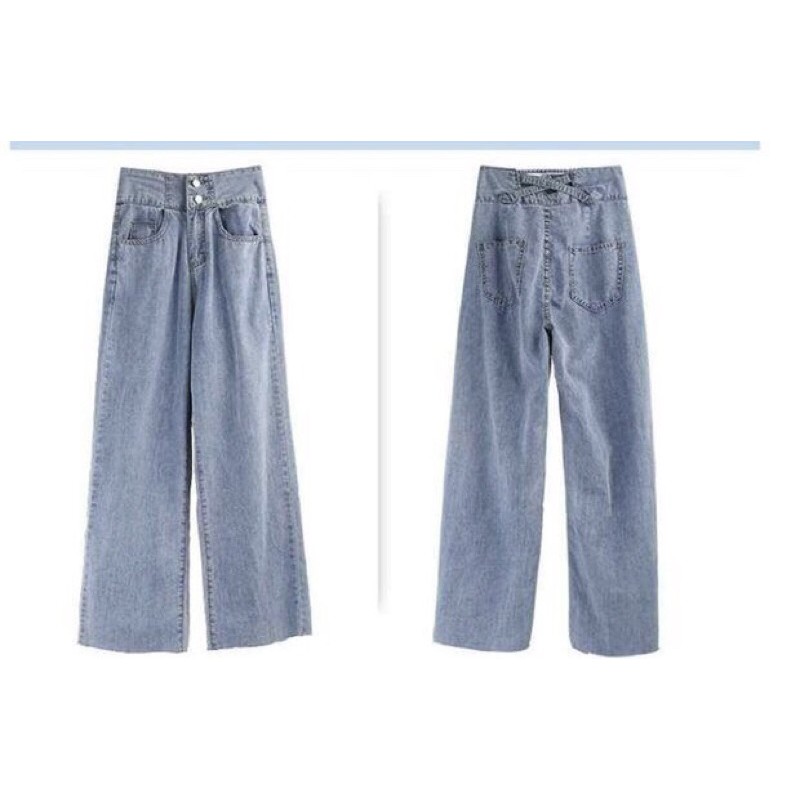 Quần jean suông cạp cao | BigBuy360 - bigbuy360.vn