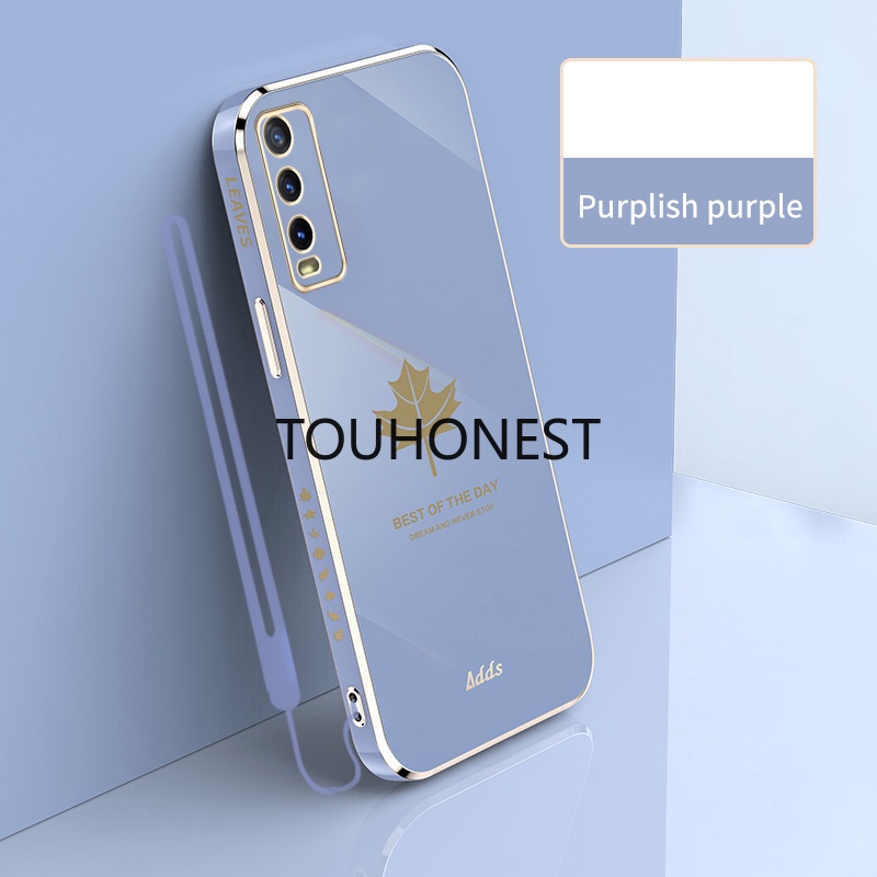 Ốp Điện Thoại Silicon Mềm Hình Lá Phong Kèm Dây Đeo Cho Casing Samsung Galaxy A50 Case Samsung A50S A20 A30 A30S Case Samsung A70 A70S Case Soft Silicone Maple Leaf Cassing Cover Cases Phone Case With Gift Rope