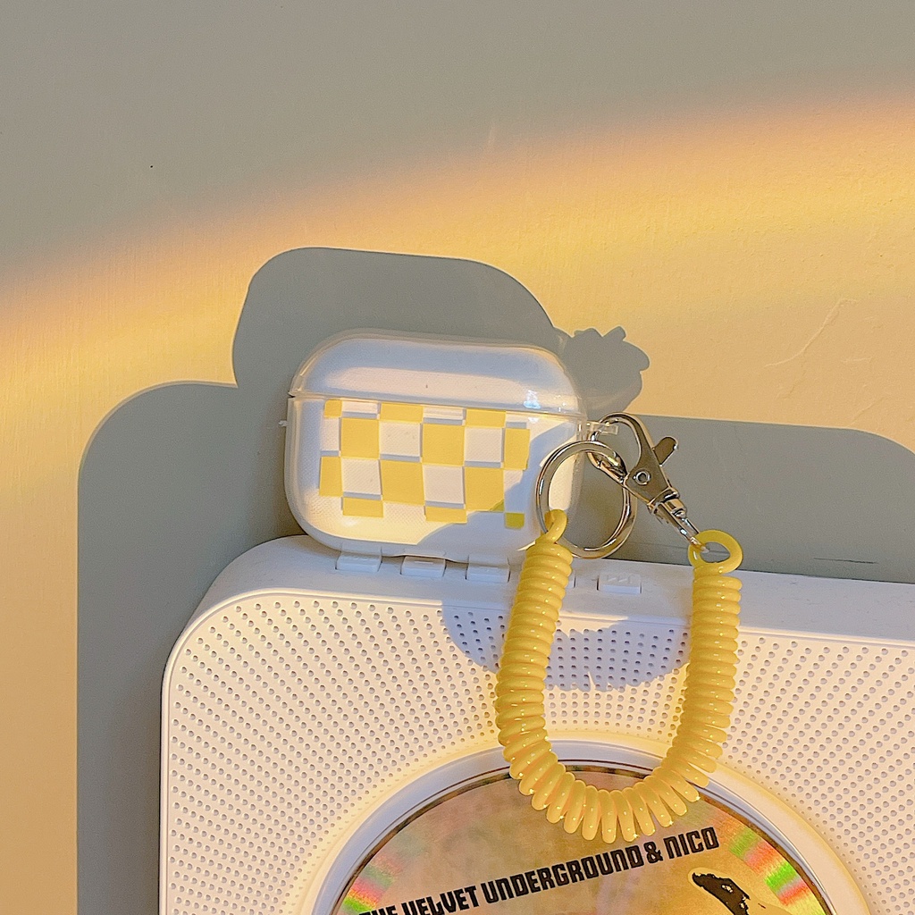 Vỏ Bảo Vệ Hộp Sạc Tai Nghe airpods 1 2 Pro 3rd Generation Pro 1/2 Trong Suốt Chống Sốc Họa Tiết Hoạt Hình Kèm Dây Đeo Kiểu Nhật Hàn