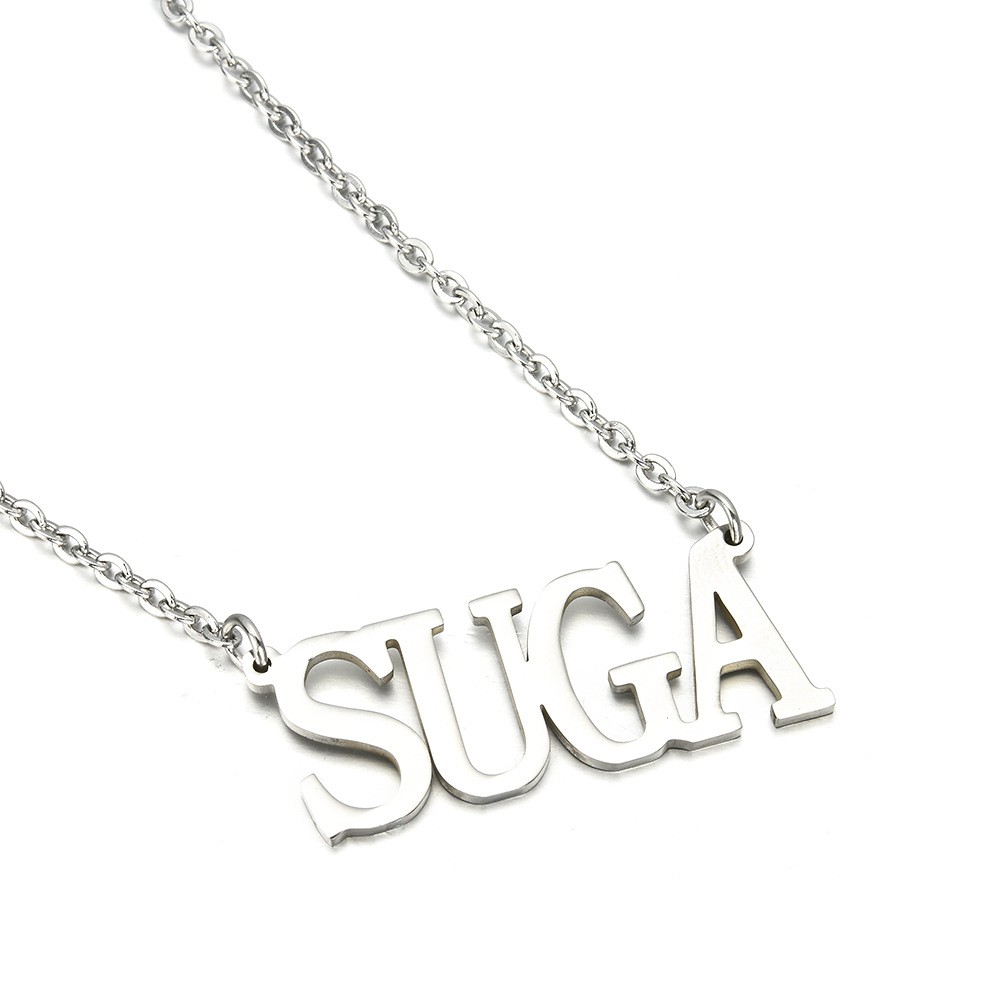 Dây chuyền mặt chữ SUGA BTS
