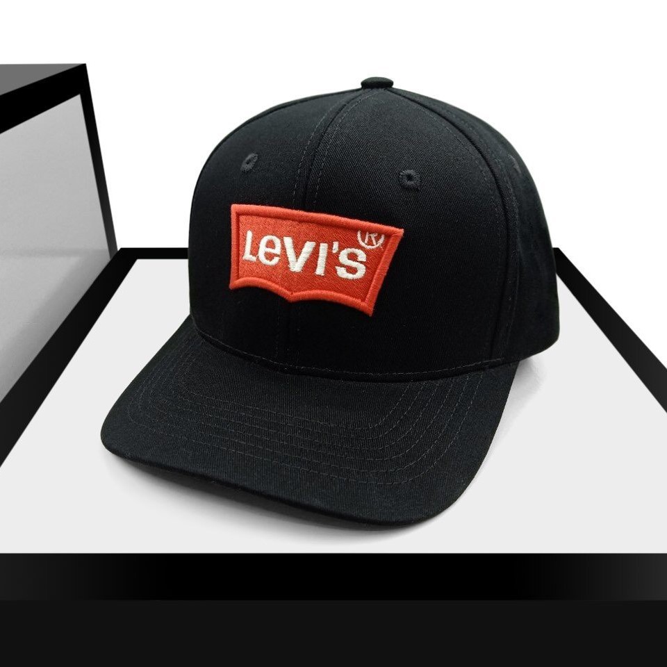Nón lưỡi trai LEVI'S thêu logo 3D cao cấp, Nón kết nam basic khóa kim loại NTL007