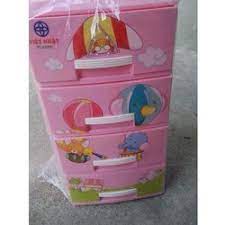 Tủ nhựa Kitty quần áo lót,đồ chơi nhỏ trẻ em Mini 3 tầng/4 tầng Việt nhật