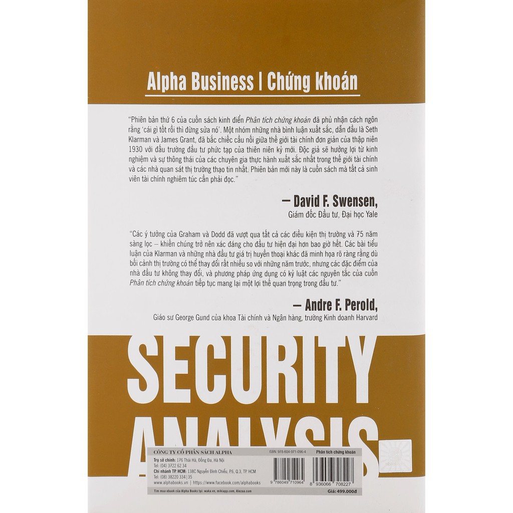 Sách Đầu Tư Chứng Khoán - Phân Tích Chứng Khoán (Security Analysis) [AlphaBooks]