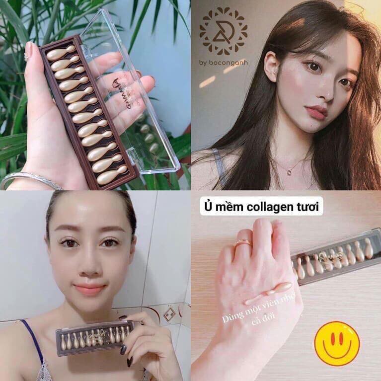 ( Vỉ 12 viên ) Collagen Tươi Đẹp da Multi Vita Ampoule (12 viên x 400mg)