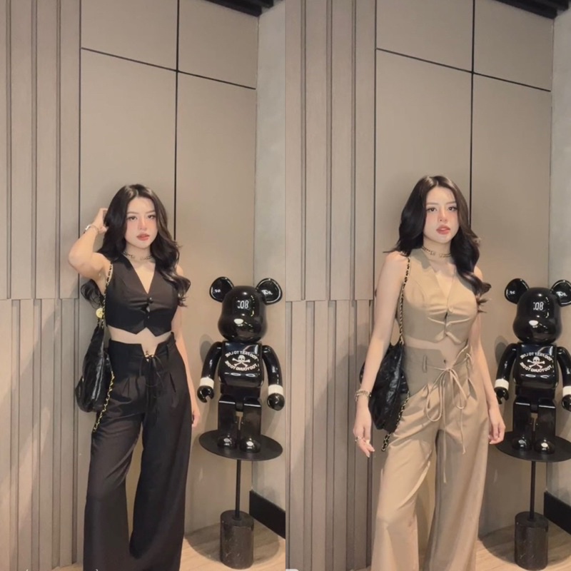 Set Áo Sát Nách Mix Quần Xuông Cao Bồi MPB